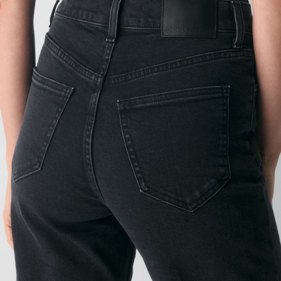 Aritzia Denim Forum The Arlo Hi-rise Straight Jean (Black) - Picture 4 of 6